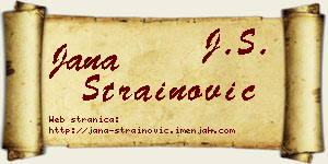 Jana Strainović vizit kartica